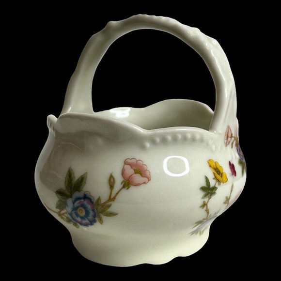 Takahashi‎ San Francisco Porcelain Basket Floral Butterfly Trinket Dish Japan - Picture 10 of 13